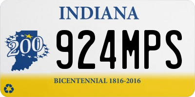 IN license plate 924MPS