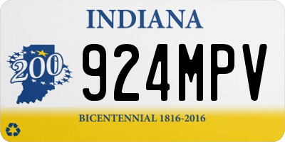 IN license plate 924MPV