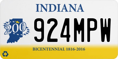 IN license plate 924MPW