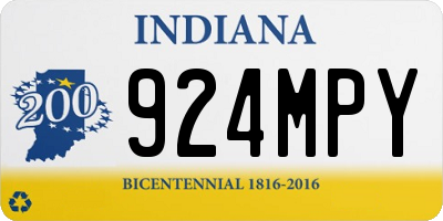 IN license plate 924MPY