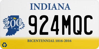 IN license plate 924MQC