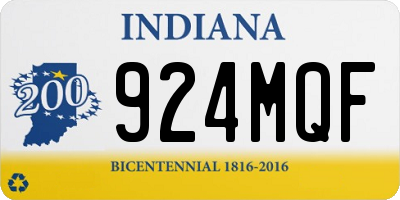 IN license plate 924MQF