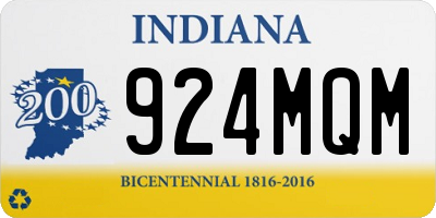 IN license plate 924MQM