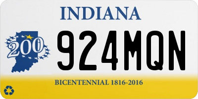 IN license plate 924MQN