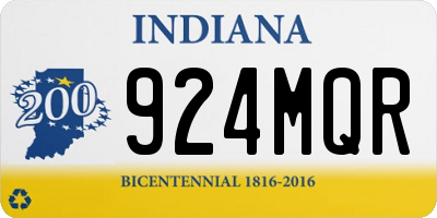 IN license plate 924MQR