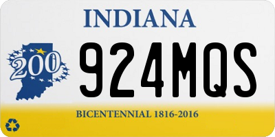 IN license plate 924MQS