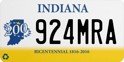 IN license plate 924MRA