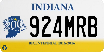IN license plate 924MRB