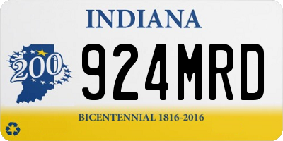 IN license plate 924MRD