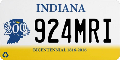 IN license plate 924MRI
