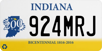 IN license plate 924MRJ