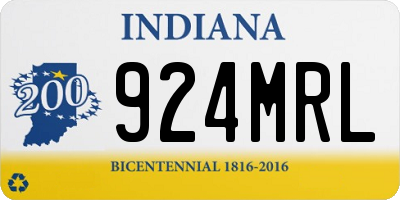 IN license plate 924MRL
