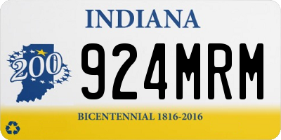 IN license plate 924MRM