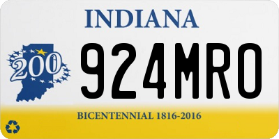 IN license plate 924MRO