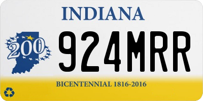IN license plate 924MRR