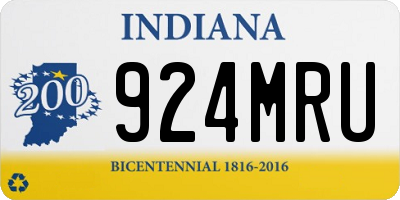 IN license plate 924MRU
