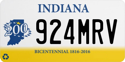 IN license plate 924MRV