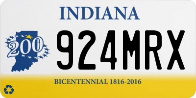 IN license plate 924MRX