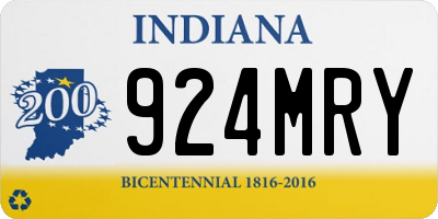 IN license plate 924MRY