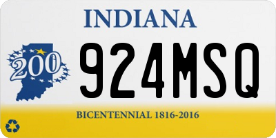 IN license plate 924MSQ