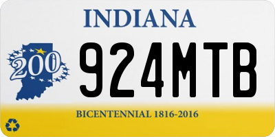 IN license plate 924MTB