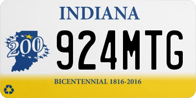 IN license plate 924MTG