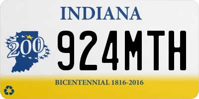 IN license plate 924MTH