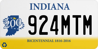 IN license plate 924MTM