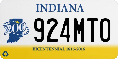 IN license plate 924MTO