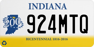 IN license plate 924MTQ