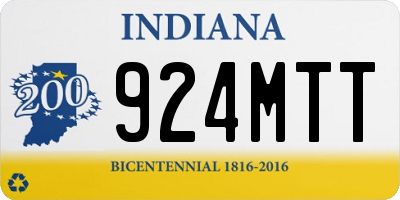 IN license plate 924MTT