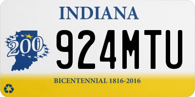 IN license plate 924MTU