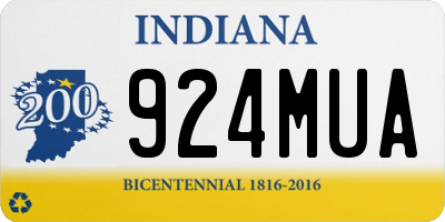 IN license plate 924MUA