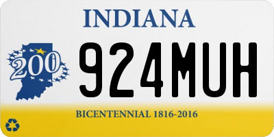 IN license plate 924MUH