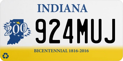 IN license plate 924MUJ
