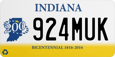 IN license plate 924MUK