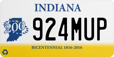 IN license plate 924MUP