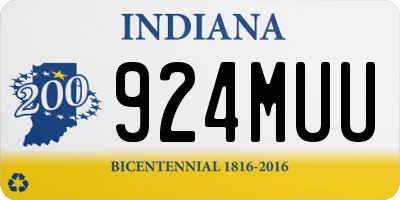 IN license plate 924MUU