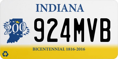 IN license plate 924MVB