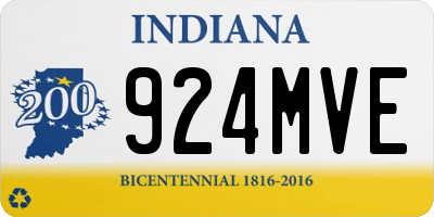 IN license plate 924MVE
