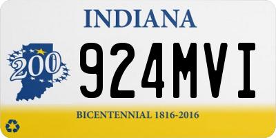 IN license plate 924MVI