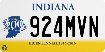IN license plate 924MVN
