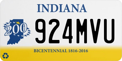 IN license plate 924MVU