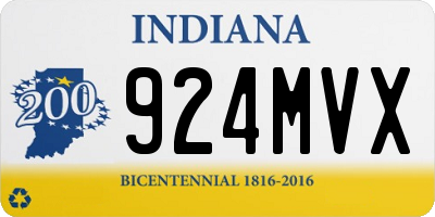 IN license plate 924MVX
