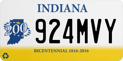 IN license plate 924MVY
