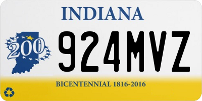 IN license plate 924MVZ
