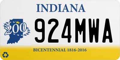 IN license plate 924MWA