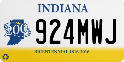 IN license plate 924MWJ