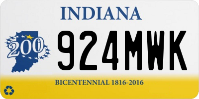 IN license plate 924MWK