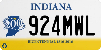 IN license plate 924MWL